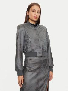 ONLY Kurtka z imitacji skóry Paris 15330040 Szary Regular Fit. Szare kurtki ONLY, l, bez wzorów, ze skóry, bez kaptura. Za 179,99 zł.