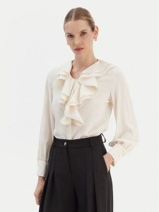 Rinascimento Koszula CFC0020157002 Écru Regular Fit. Koszule Rinascimento, l, bez wzorów, z syntetyku, bez kołnierzyka, bez ramiączek. Za 479,99 zł.