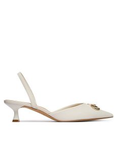 Aldo Czółenka Delicat 14344607 Écru. Białe czółenka ALDO, bez wzorów, ze skóry, bez obcasa, bez zapięcia. Za 359,99 zł.