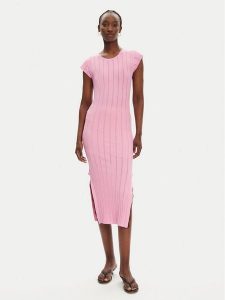 PINKO Sukienka dzianinowa 104745 A2FR Różowy Regular Fit. Czerwone sukienki Pinko, l, bez wzorów, z dzianiny, bez kołnierzyka, bez ramiączek. Za 669,99 zł.