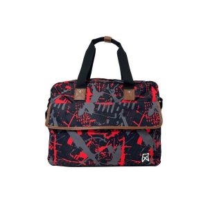 Torba na bagażnik rowerowy Willex Shopper Fire. Czerwone shopper bag WILLEX, bez wzorów, bez dodatków. Za 355,00 zł.