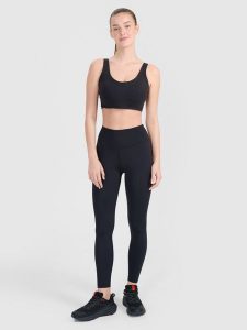 4F Legginsy treningowe damskie - czarne XXL. Czarne legginsy 4f, bez wzorów, z dzianiny. Za 119,99 zł.