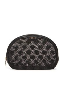 Guess Kosmetyczka PW7536 P5370 Czarny. Czarne kosmetyczki Guess, z aplikacjami, z materiału, bez dodatków. Za 149,99 zł.