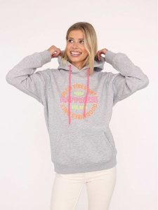 Zwillingsherz Bluza "Sarah" w kolorze szarym rozmiar: S/M. Szare bluzy Zwillingsherz, m, bez wzorów, z bawełny, z kapturem. Za 221,95 zł.