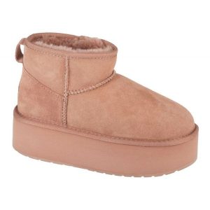 Buty Emu Australia Stinger Micro Flatform W13082-CARO różowe. Czerwone buty zimowe z gumy, bez obcasa, bez zapięcia. Za 826,66 zł.