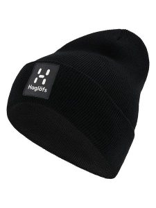 Haglöfs Czapka beanie "Aze" w kolorze czarnym rozmiar: onesize. Czarne czapki Haglöfs, bez wzorów, ze splotem. Za 96,60 zł.