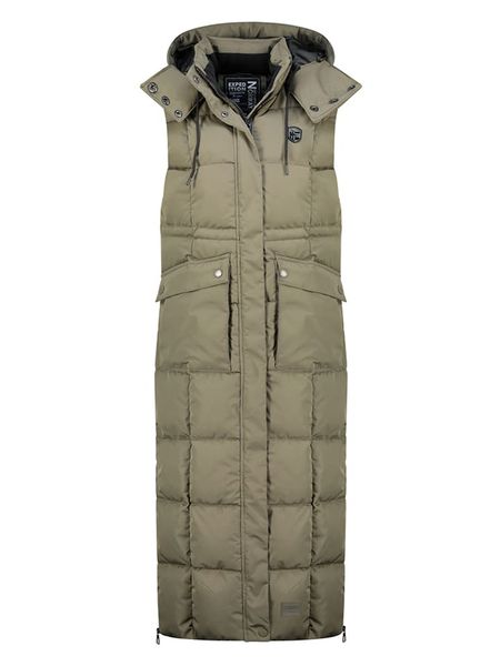 Geographical Norway Kamizelka pikowana "Varda" w kolorze khaki rozmiar: XL. Brązowe kamizelki Geographical Norway, xl, bez wzorów, bez kołnierzyka, bez ramiączek, bez kaptura. Za 208,83 zł.