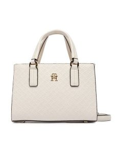 Tommy Hilfiger Torebka Th Daily Mini Tote Mono AW0AW18416 Biały. Białe torebki klasyczne TOMMY HILFIGER, bez wzorów, ze skóry, bez dodatków. Za 649,99 zł.