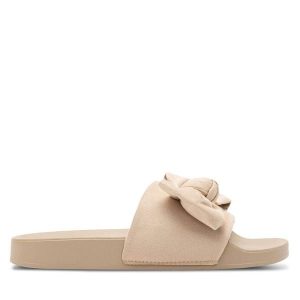 Klapki Clara Barson. Brązowe klapki Clara Barson, bez wzorów, bez obcasa. Za 48,99 zł.