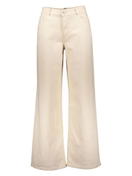 Pieces Dżinsy - Regular fit - w kolorze kremowym rozmiar: W27. Brązowe jeansy Pieces, bez wzorów. Za 100,75 zł.