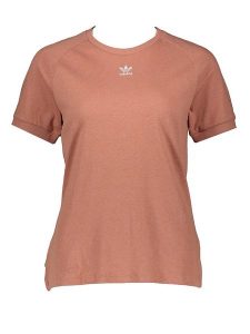 Adidas Koszulka "Essential" w kolorze jasnobrązowym rozmiar: XS. Brązowe bluzki ADIDAS, xs, bez wzorów, bez kołnierzyka, bez ramiączek. Za 87,81 zł.