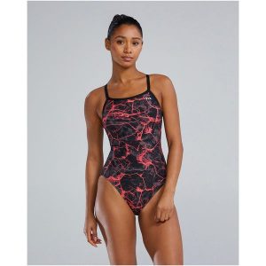 Strój pływacki damski TYR W DMDFIT SYNAPSE. Czerwone bikini TYR, bez wzorów. Za 349,99 zł.