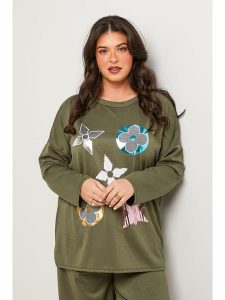 Curvy Lady Sweter w kolorze khaki rozmiar: 48/50. Brązowe swetry oversize Curvy Lady, bez wzorów, bez ramiączek. Za 109,78 zł.