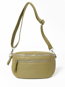 Lucca Baldi Skórzana saszetka "Burano" w kolorze oliwkowym - 30 x 19 x 2 cm rozmiar: onesize. Zielone nerki i saszetki Lucca Baldi, bez wzorów, z materiału. Za 202,50 zł.