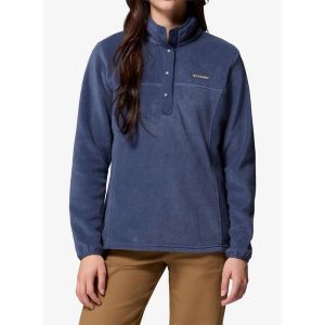 Bluza bez kaptura damska Columbia Benton Springs Half Snap Pull Over II. Niebieskie bluzy Columbia, bez wzorów, bez kaptura. Za 203,49 zł.