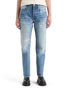 Scotch & Soda Dżinsy - Boyfriend fit - w kolorze niebieskim rozmiar: W27/L30. Niebieskie jeansy Scotch & Soda, z aplikacjami, z podwyższonym stanem. Za 231,13 zł.