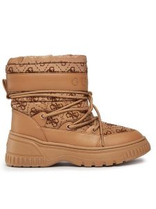 Guess Śniegowce Drera FL8DRA FAL10 Beżowy. Brązowe buty zimowe Guess, z materiału, bez obcasa, bez zapięcia. Za 599,99 zł.