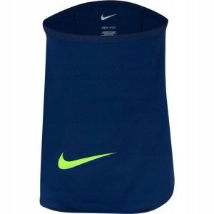 Komin zimowy Nike Dri_Fit Winter Warrior sportowy. Niebieskie rękawiczki Nike, na zimę, bez wzorów. Za 59,00 zł.