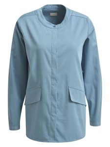 Milano Italy Bluzka w kolorze błękitnym rozmiar: 46. Niebieskie bluzki Milano Italy, bez wzorów, bez kołnierzyka, bez ramiączek. Za 173,99 zł.