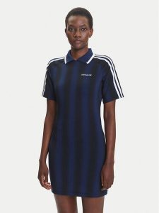 Adidas Sukienka codzienna Football Inspired Graphic JW5143 Granatowy Regular Fit. Niebieskie kombinezony ADIDAS, na co dzień, l, bez wzorów, z syntetyku, bez kołnierzyka, bez ramiączek, proste. Za 199,99 zł.