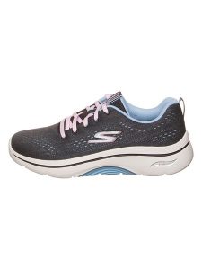 Skechers Sneakersy "Go walk Arch Fit 2.0 - Vivid" w kolorze niebiesko-czarnym rozmiar: 37,5. Czarne trampki Skechers, bez wzorów, z materiału, bez zapięcia. Za 193,24 zł.