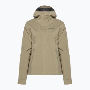 Kurtka turystyczna damska Marmot PreCip Eco przeciwdeszczowa. Brązowe kurtki Marmot, xs, bez wzorów, bez kaptura. Za 499,99 zł.