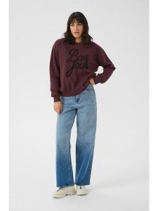 Kaffe Bluza w kolorze brązowym rozmiar: XXL. Brązowe bluzy Kaffe, xxl, bez wzorów, bez kaptura. Za 95,69 zł.