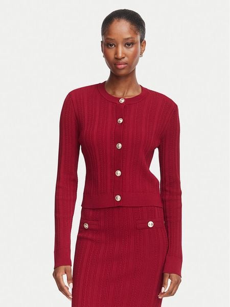 Guess Kardigan W6YR26 Z0973 Bordowy Regular Fit. Czerwone kardigany Guess, z syntetyku. Za 383,99 zł.