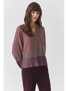 TATUUM Bluzka "Gaya" w kolorze fioletowo-czerwonym rozmiar: 38. Czerwone bluzki Tatuum, bez wzorów, z wiskozy, bez kołnierzyka, bez ramiączek. Za 122,09 zł.