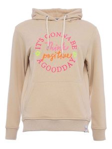 Zwillingsherz Bluza "Delinda" w kolorze beżowym rozmiar: L/XL. Brązowe bluzy Zwillingsherz, l, bez wzorów, z kapturem. Za 245,96 zł.