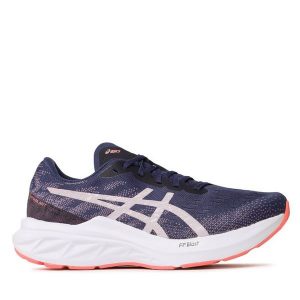 Buty do biegania Asics. Niebieskie buty sportowe ASICS, bez wzorów, bez zapięcia, do biegania. Za 409,99 zł.