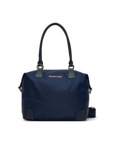 Valentino Torebka Jenny Re VBSA9T01 Granatowy. Niebieskie torebki klasyczne Valentino, bez wzorów, z materiału, bez dodatków. Za 549,99 zł.