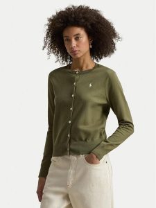 Polo Ralph Lauren Kardigan 211971871501 Khaki Slim Fit. Brązowe kardigany Polo Ralph Lauren, z bawełny. Za 591,99 zł.