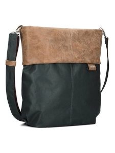 Zwei Torebka w kolorze beżowo-ciemnozielonym - 31 x 32 x 12 cm rozmiar: onesize. Zielone torebki klasyczne Zwei, bez wzorów, z materiału, przez ramię, bez dodatków. Za 197,63 zł.