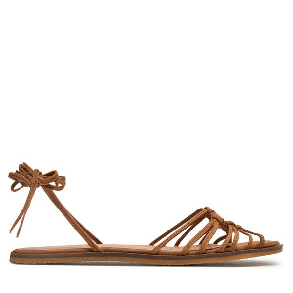 Sandały Balagan. Brązowe sandały Balagan, bez wzorów, bez obcasa, na płaskiej podeszwie, bez zapięcia. Za 449,99 zł.