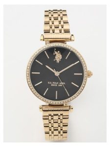 U.S. Polo Assn. Zegarek kwarcowy w kolorze złoto-czarnym rozmiar: onesize. Czarne, analogowe zegarki U.S. Polo Assn. Za 252,99 zł.