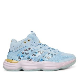 Buty halowe adidas. Niebieskie buty sportowe ADIDAS, bez wzorów, bez zapięcia. Za 479,99 zł.