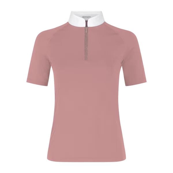 Kobieta konkursowa koszula z zamkiem Kentucky Horsewear Classic. Czerwone koszule KENTUCKY HORSEWEAR, bez wzorów, z materiału, bez kołnierzyka, bez ramiączek. Za 446,50 zł.