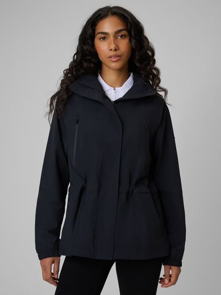 4F Parka przejściowa membrana 5000 damska - czarna L. Czarne kurtki 4f, l, bez wzorów, ze skóry, bez kaptura. Za 399,99 zł.