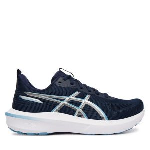 Buty do biegania Asics. Niebieskie buty sportowe ASICS, bez wzorów, bez zapięcia, do biegania. Za 389,99 zł.