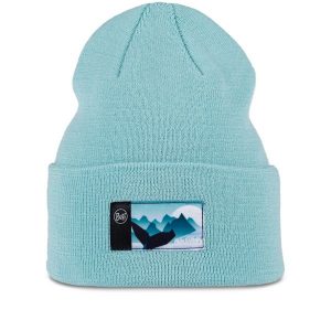 Czapka BUFF KNITTED BEANIE LILON GEM MALACHITE. Niebieskie czapki Buff, bez wzorów, sportowe. Za 129,90 zł.