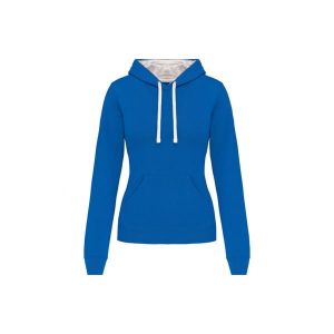 Bluza damska z kapturem Kariban Contrastée. Niebieskie bluzy KARIBAN, bez wzorów, z kapturem. Za 156,50 zł.