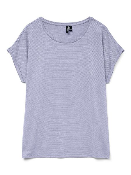 Vero Moda Koszulka w kolorze fioletowym rozmiar: M. Różowe bluzki Vero Moda, m, bez wzorów, z wiskozy, klasyczne, bez kołnierzyka, bez ramiączek. Za 52,42 zł.