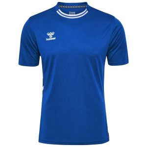 Koszulka Hummel Playful. Niebieskie bluzki Hummel, bez wzorów, sportowe, bez kołnierzyka, bez ramiączek. Za 137,00 zł.