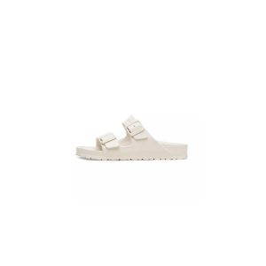 Klapki damskie Birkenstock Arizona Eva. Fioletowe klapki Birkenstock, bez wzorów, z materiału, bez obcasa. Za 355,00 zł.