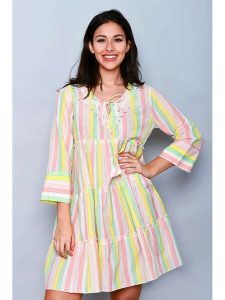 H.H.G. Sukienka ze wzorem rozmiar: L. Sukienki H.H.G., l, bez wzorów, z bawełny, bez kołnierzyka, bez ramiączek, mini, rozkloszowane. Za 41,49 zł.