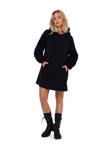 Made of emotion Sukienka dresowa w kolorze czarnym rozmiar: L/XL. Czarne sukienki Made Of Emotion, l, bez wzorów, z dresówki, bez kołnierzyka, bez ramiączek, mini. Za 235,95 zł.
