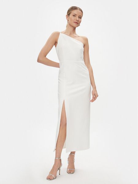 YAS Sukienka koktajlowa Izzie 26032133 Biały Regular Fit. Białe kombinezony YAS, l, bez wzorów, z syntetyku, wizytowe, bez kołnierzyka, bez ramiączek. Za 515,99 zł.
