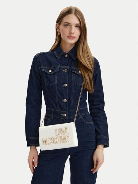 LOVE MOSCHINO Torebka JC4251PP0OKE110A Biały. Białe torebki klasyczne LOVE MOSCHINO, bez wzorów, ze skóry, bez dodatków. Za 471,99 zł.
