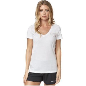 FOX T-Shirt Damski Tracker Ss V Neck Tee L Biały. T-shirty marki FOX. Za 117,00 zł.
